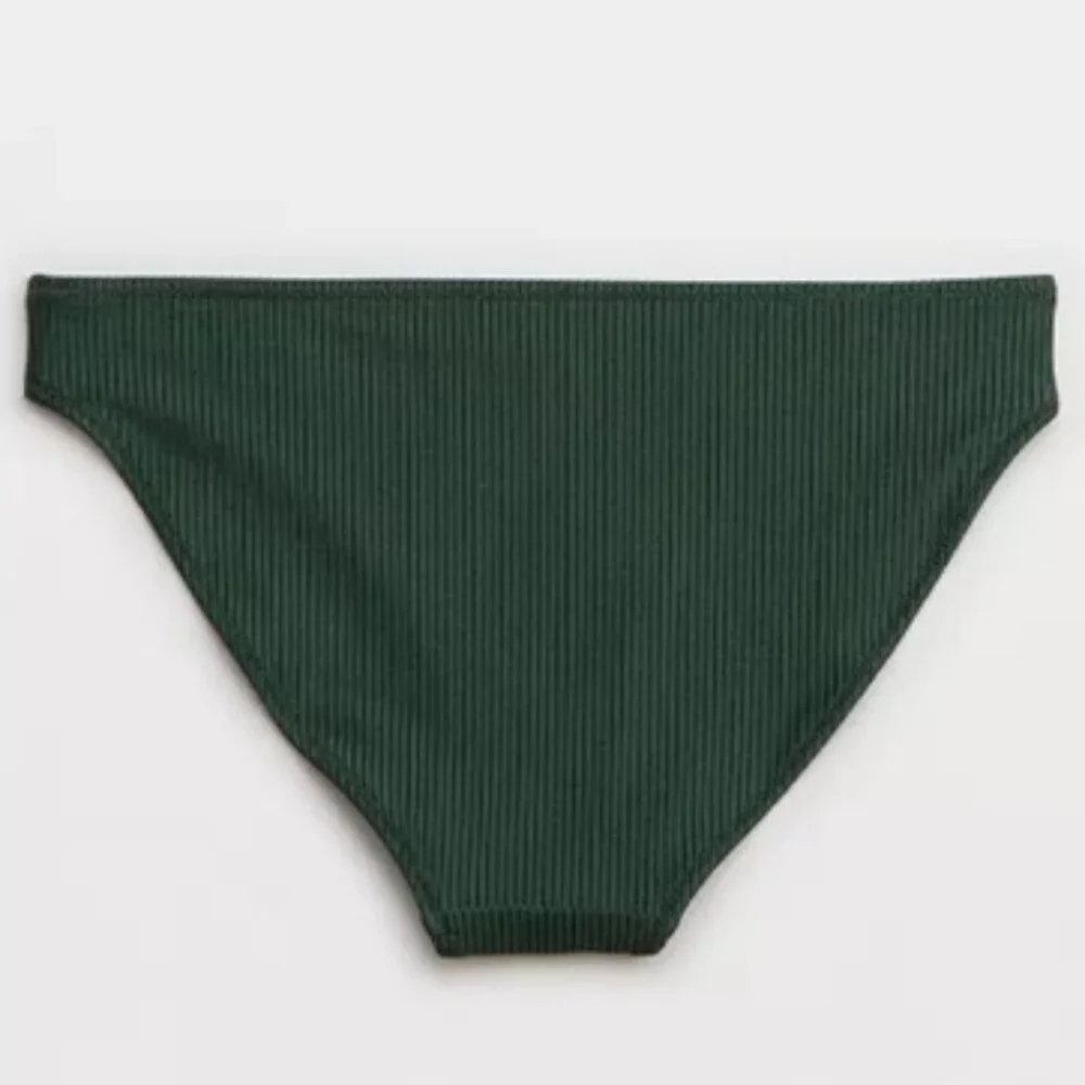 Aerie NWT Shine Rib Full Coverage Bikini Bottom in Sycamore size XS